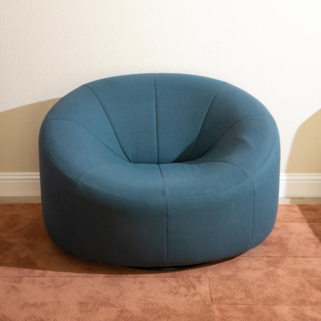 Blue Ligne Roset Pierre Paulin Pumpkin Chair For Sale - Image 8 of 12