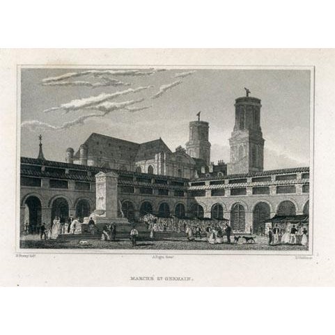 1830s, Views of Paris Prints, Set of 4, Original Antique Engravings, England For Sale - Image 4 of 5