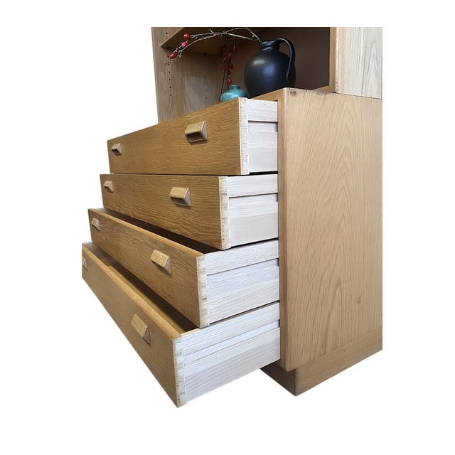 Book-Shelf with Chest of Drawers in Oak by Borge Mogensen for Soborg, Denmark, 1960s For Sale - Image 15 of 18