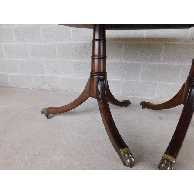 Kittinger Regency Style Mahogany Double Pedestal Dining Table For Sale - Image 10 of 17