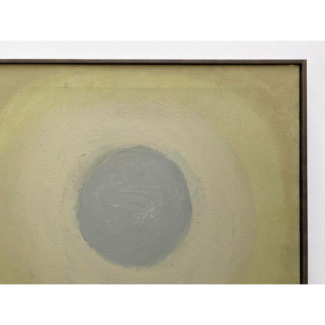 Julius Shaier Vintage 1991 " Provincetown Moon Seascape " Original Signed Modernist Framed Abstract Expressionist Oil Painting For Sale - Image 9 of 17