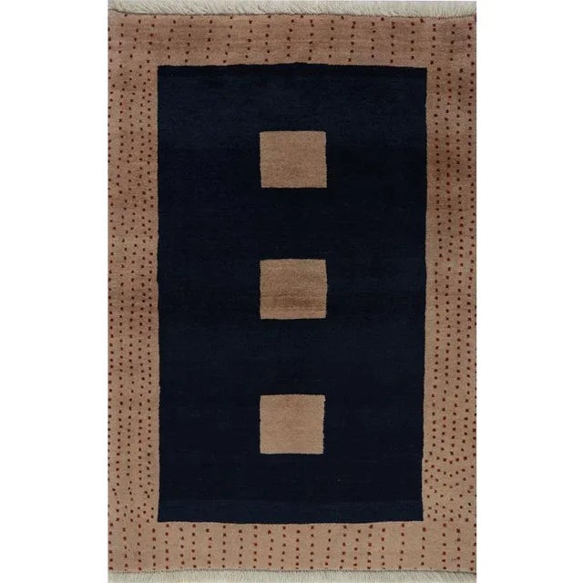 Handwoven Gabbeh Area Rug 3'3"×4'11" For Sale - Image 9 of 9