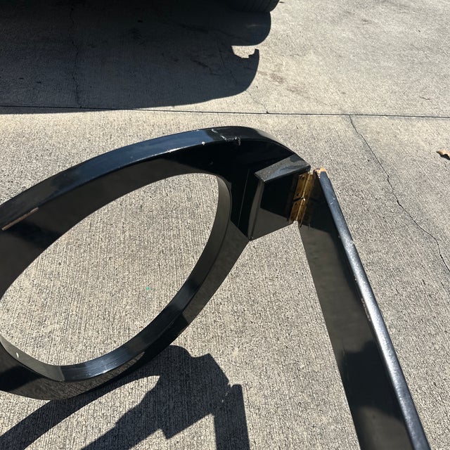 1970s Black Wooden Oversized Glasses Sculpture With Silver Accents For Sale In Atlanta - Image 6 of 8