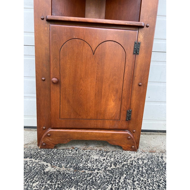 Antique Farmhouse Maple Corner Cabinet With Shelves For Sale - Image 11 of 11