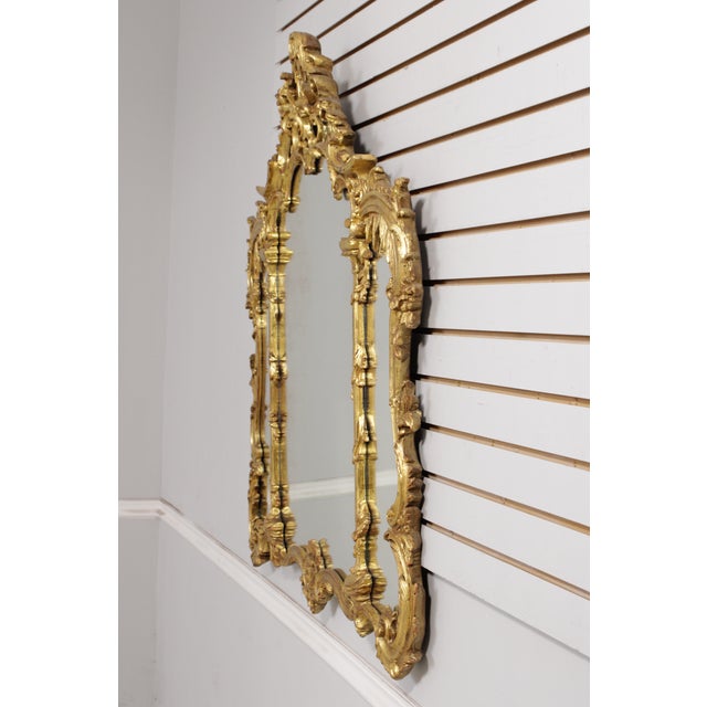 Age: C.1950s Details: Genuine Gold Gilt Frame Ornate Carved Details High Quality Construction Distressed Mirror Glass...