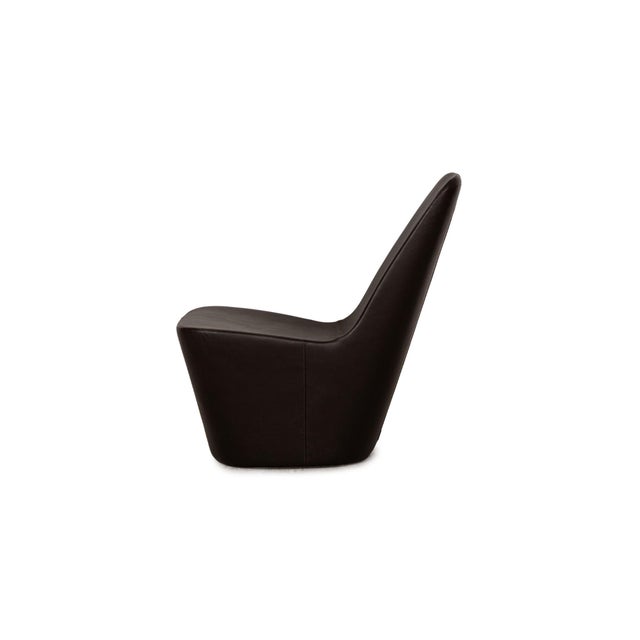 Monopod Leather Armchair Set in Dark Brown by Jasper Morrison for Vitra, Set of 2 For Sale - Image 10 of 11