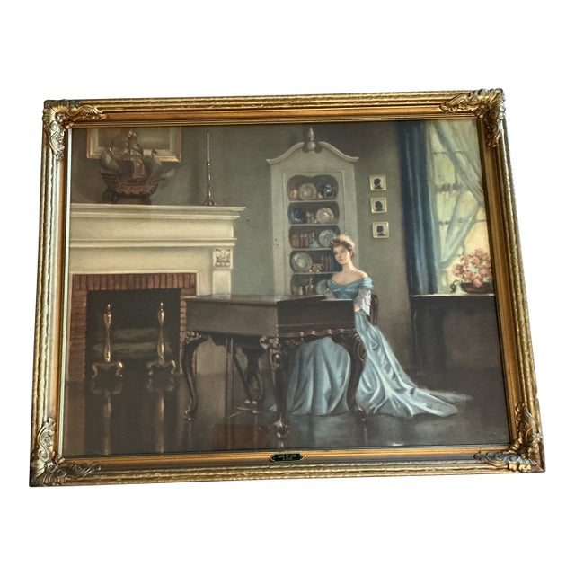 Mid 20th Century Song of Love by M. Ditlef Print For Sale