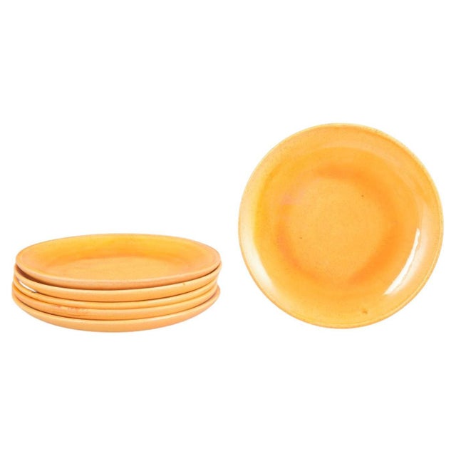 1930s Uranium Glazed Ceramic Plates from Kähler, Denmark, 1930s, Set of 6 For Sale - Image 5 of 5