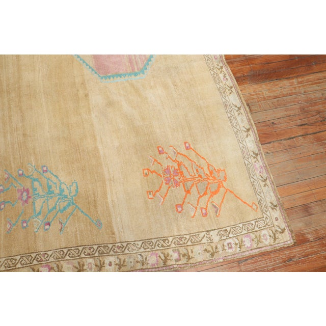 Vintage Turkish Room Size Square Rug - 10'6" x 11'9" For Sale - Image 4 of 12