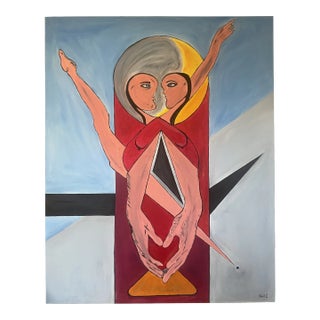 "Union" Contemporary Surrealist Modern Figurative Oil Painting by Uriel Carbajal For Sale