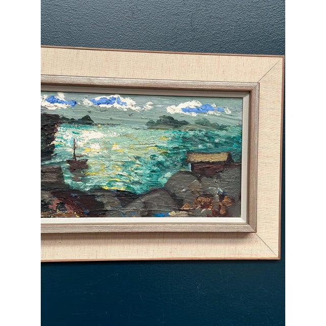 Bertil Wahlberg, Coastal Village, 1950s, Oil on Canvas, Framed For Sale - Image 9 of 18