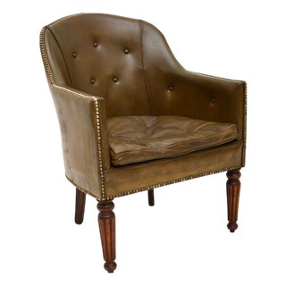 Antique Victorian Leather Chair, 1840 For Sale