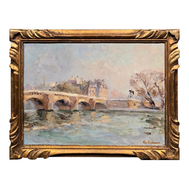 Albert Lebourg —Pont De Paris — 1880s French Impressionist Oil Painting For Sale