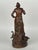 French Provincial A Patinated Bronze Sculpture of a Standing Lady Feeding Ducks by Lalouette For Sale - Image 3 of 8