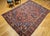 Vintage Persian Heriz Serapi Rug, Hand-Knotted Wool, Geometric Pattern, Rust-Red & Blue, 7x10 For Sale - Image 11 of 18