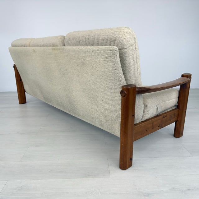 Danish Pine Three-Seater Sofa 1960s For Sale - Image 9 of 13