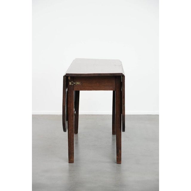 Wood Antique English Lop-Eared Dining Table in Oak, Late 19th Century For Sale - Image 7 of 18