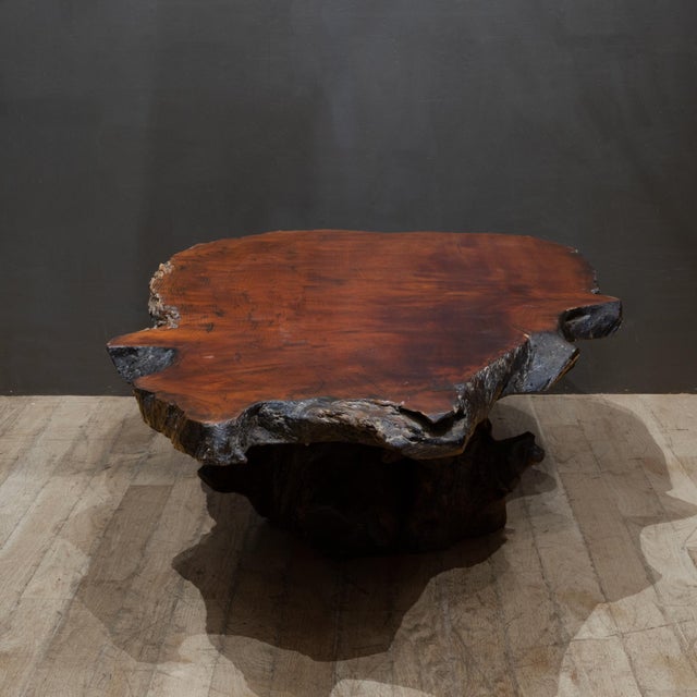 Wood Vintage Live Edge Redwood Burl Coffee Table c.1960 For Sale - Image 7 of 11