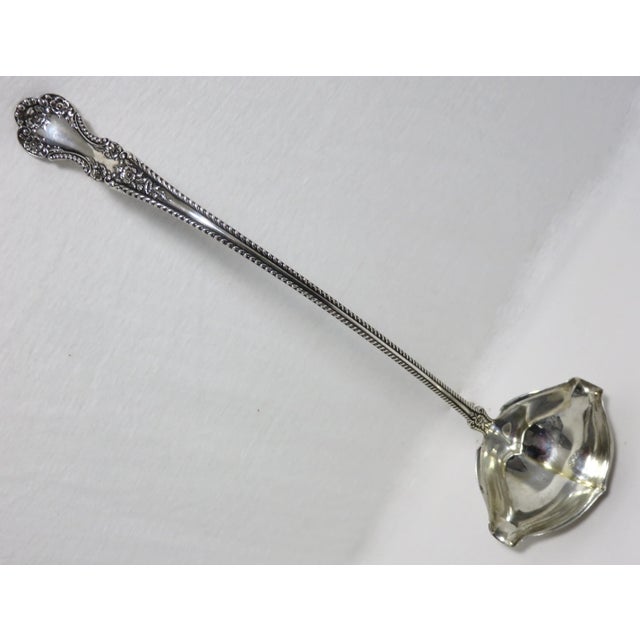 Large Antique American Sterling Silver Punch Bowl Ladle by Gorham