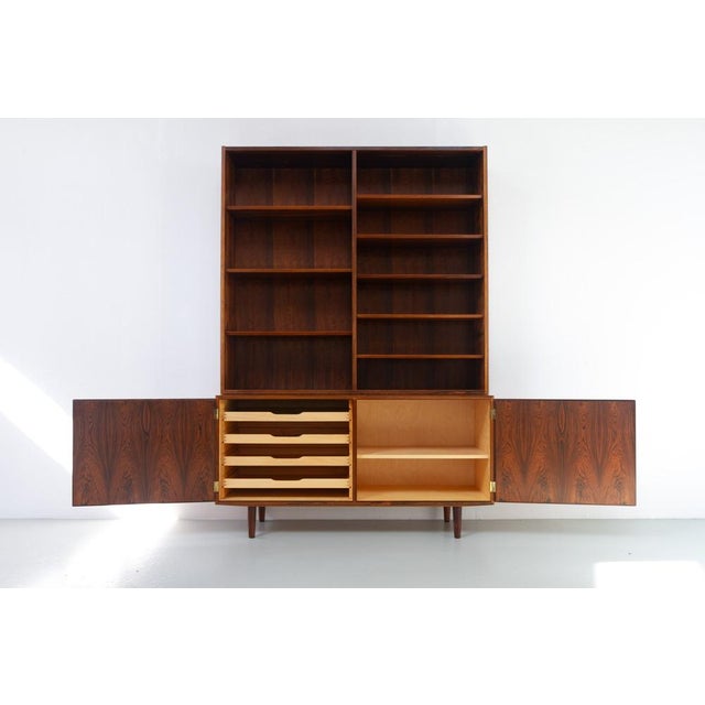 Danish Rosewood Bookcase with Sideboard by Carlo Jensen for Hundevad, 1960s For Sale - Image 6 of 18