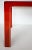 Wood Late 20th Century Vintage Orange Lacquered Brass Trimmed Console Table With Inset Beveled Glass For Sale - Image 7 of 8