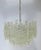 Vintage; Hollywood Regency, Mid-Century Modern, Kalmar 3-tiered lucite icicle drip, chandelier with chrome hardware...