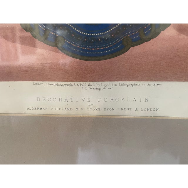 Mid 20th Century Antique Exhibition Decorative Porcelain Alderman Copeland Phillips Hand Colored Litograph For Sale - Image 5 of 6