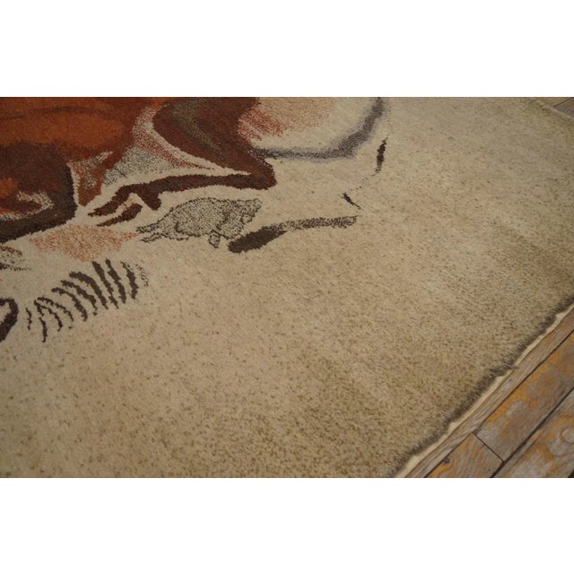 1950s Artistic Beige Color Animal Pattern Vintage Art Deco Olga Fisch Design Ecuadorian For Sale - Image 5 of 12