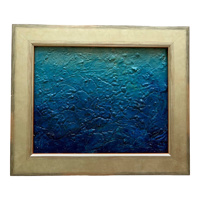 1980s Oil Painting - Ocean Blue For Sale