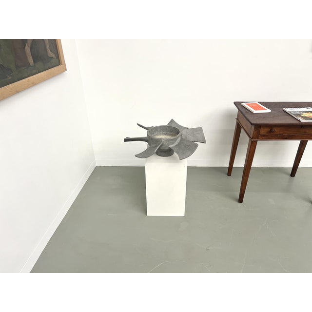 Helical Vase in Cast Aluminum, 1950s For Sale - Image 14 of 14