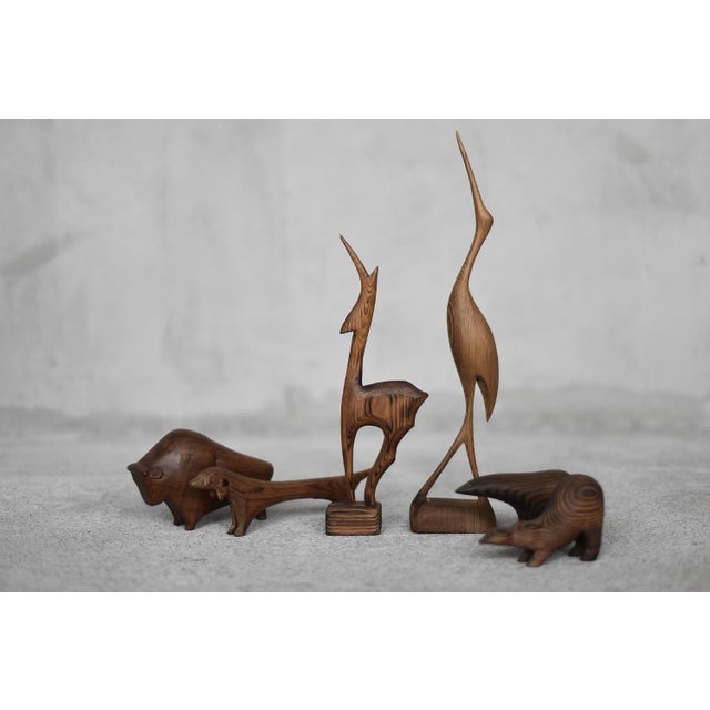 Brown Vintage Danish Modern Dark Wood Sculpture Badger Figurine, 1960s For Sale - Image 8 of 9