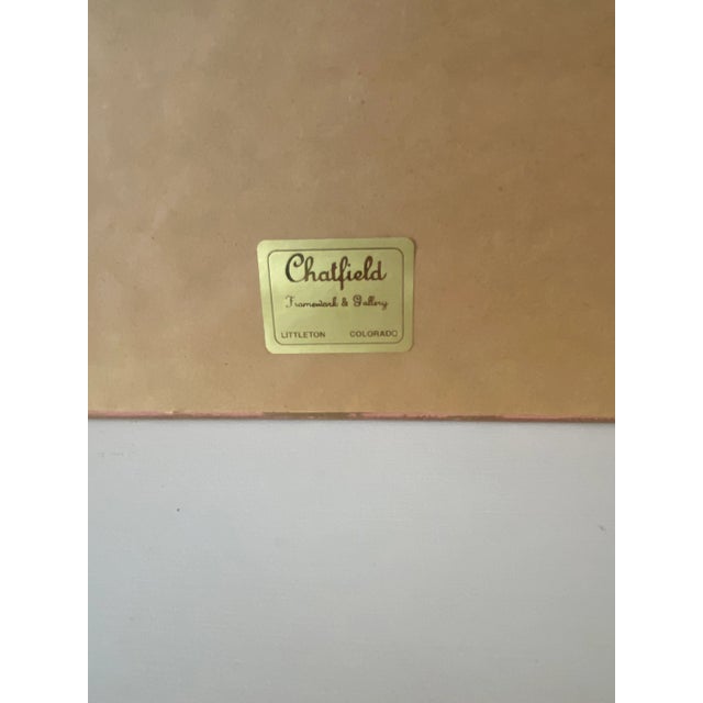 Paper Hand Painted Egyptian Women Painting on Papyrus - Signed & Framed For Sale - Image 7 of 7