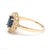 1.36ctw Sapphire and Diamond Cocktail Ring, 14k Yellow Gold, Ring Size 6 For Sale - Image 4 of 4