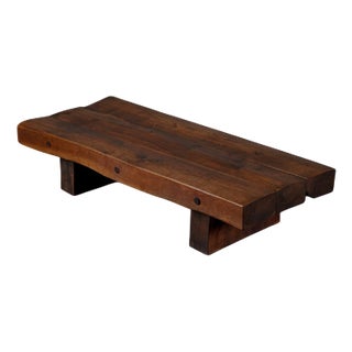 Rustic Rectangular Oak Coffee Table, Netherlands, 1960s For Sale