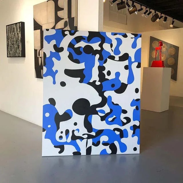 Abstract Cecil Touchon Original Painting on Canvas Titled: PDP919ct17 (2017) For Sale - Image 3 of 7