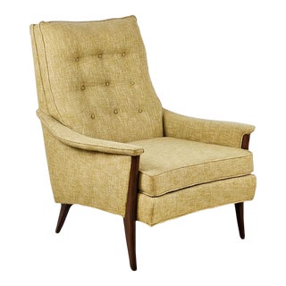1960s Tufted Mid Century Lounge Chair Attributed to Kroehler For Sale