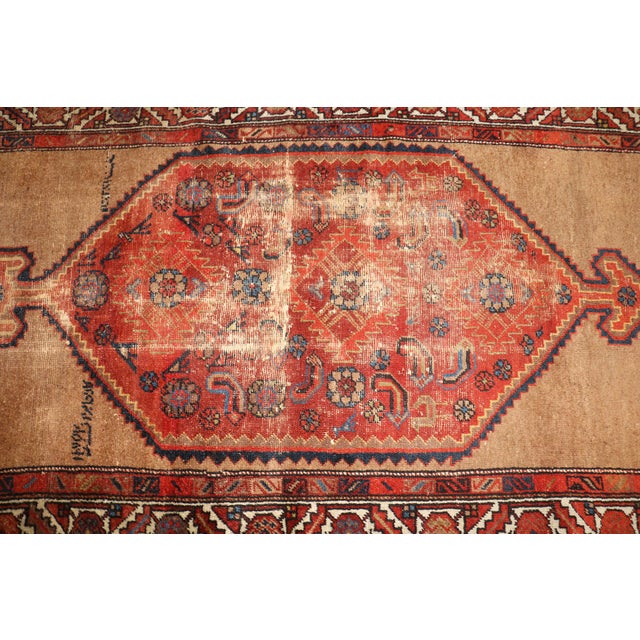 Antique Zabihi Collection Persian Tribal Serab Worn Rug - 4'1" x 6'7" For Sale - Image 10 of 12