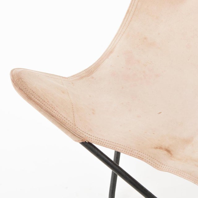 1960s Leather Butterly Chair attributed to Carl Auböck, 1960s For Sale - Image 5 of 18