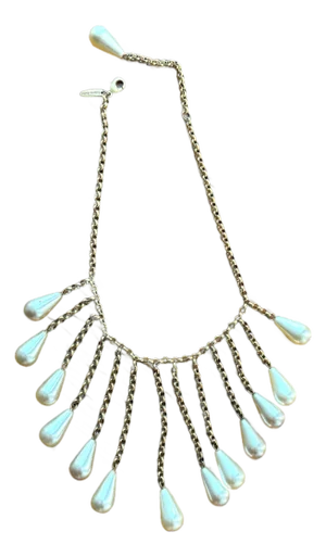 Late 20th Century Lenora Dame Vintage Faux Pearl Statement Necklace
