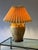 Rustic European 19th Century Monumental Terra-Cotta Olive Jar Table Lamp With Pleated Shade For Sale - Image 3 of 12