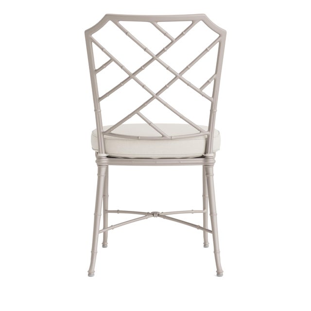 Brown Jordan Brown Jordan Calcutta Side Chair, Dove frame with Fusion Natural fabric For Sale - Image 4 of 11