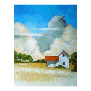 San Joaquin Farmhouse Lynne French 11x14 California Landscape Oil Painting For Sale