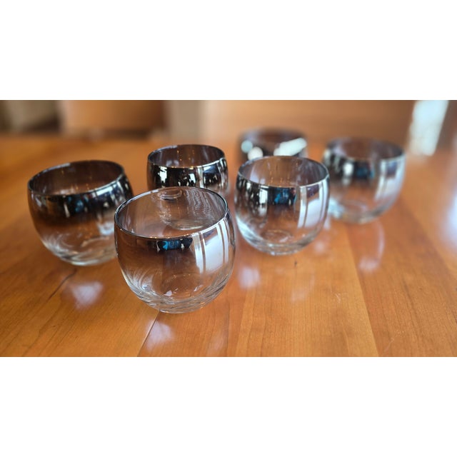 1950s 1950s Dorothy Thorpe Style Mercury Fade Roly Poly Glasses - Set of 6 For Sale - Image 5 of 5