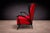 Armchair in Hardwood with Ebony Finish and Red Fabric, Giuseppe Scapinelli, 1950s - Lot 581 For Sale - Image 10 of 14