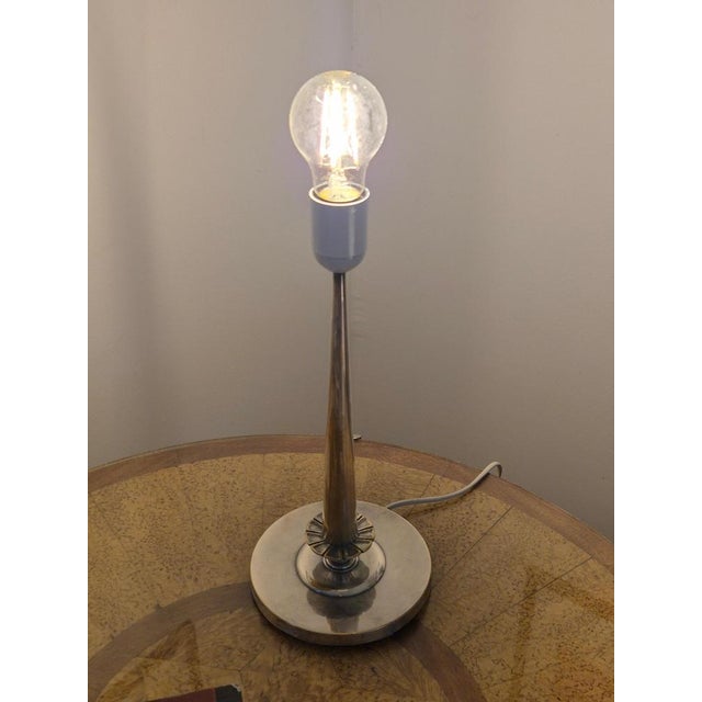 Silver-Plated Table Lamp by Elis Bergh for CG Hallberg, 1920s For Sale - Image 4 of 9