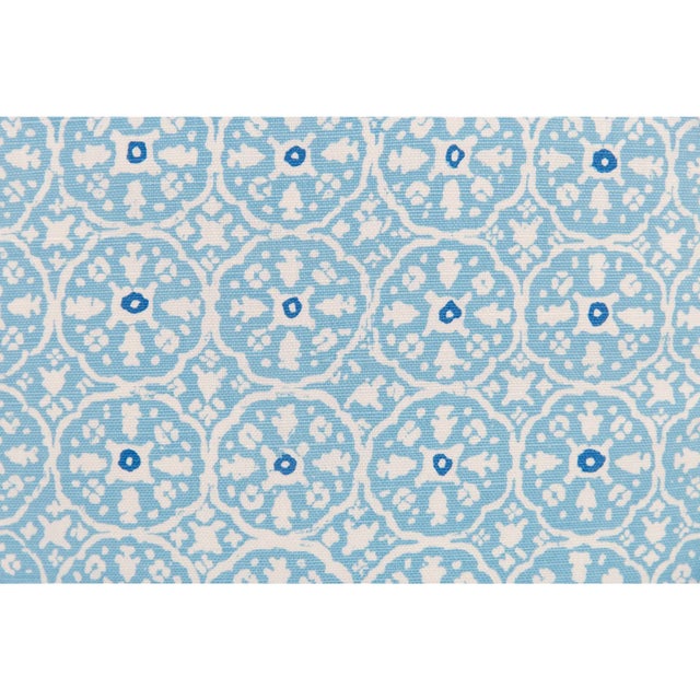 Traditional China Seas Nitik II Turquoise and Ivory Pillows - A Pair For Sale - Image 3 of 5