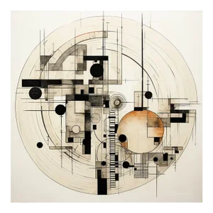 20' X 20' Neutral Palette Minimalist Architectural Limited Edition Print, Unframed