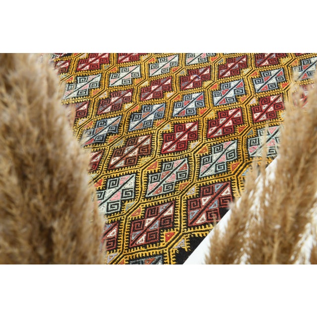 Vintage Turkish Oushak Handmade Wool & Cotton Red Area Rug For Sale - Image 9 of 12