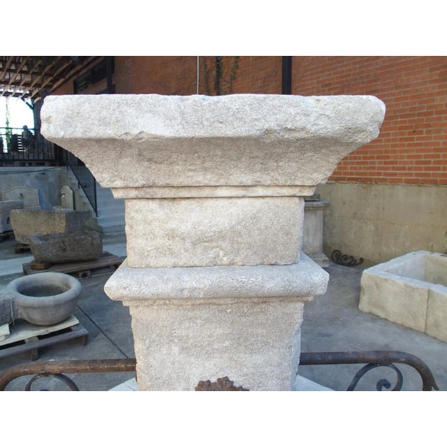 Cream Auriol French Octagonal Village Style Center Fountain From the South of France For Sale - Image 8 of 18