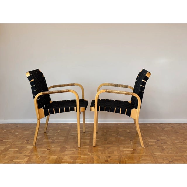 1970s Model 45 Lounge Chairs attributed to Alvar Aalto for Artek, 1970s, Set of 2 For Sale - Image 5 of 17